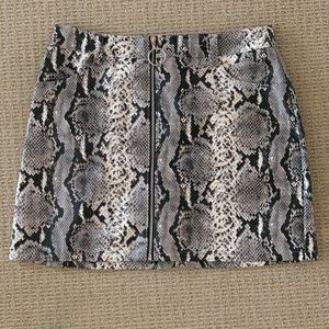 WIld Honey python faux leather mini skirt size M